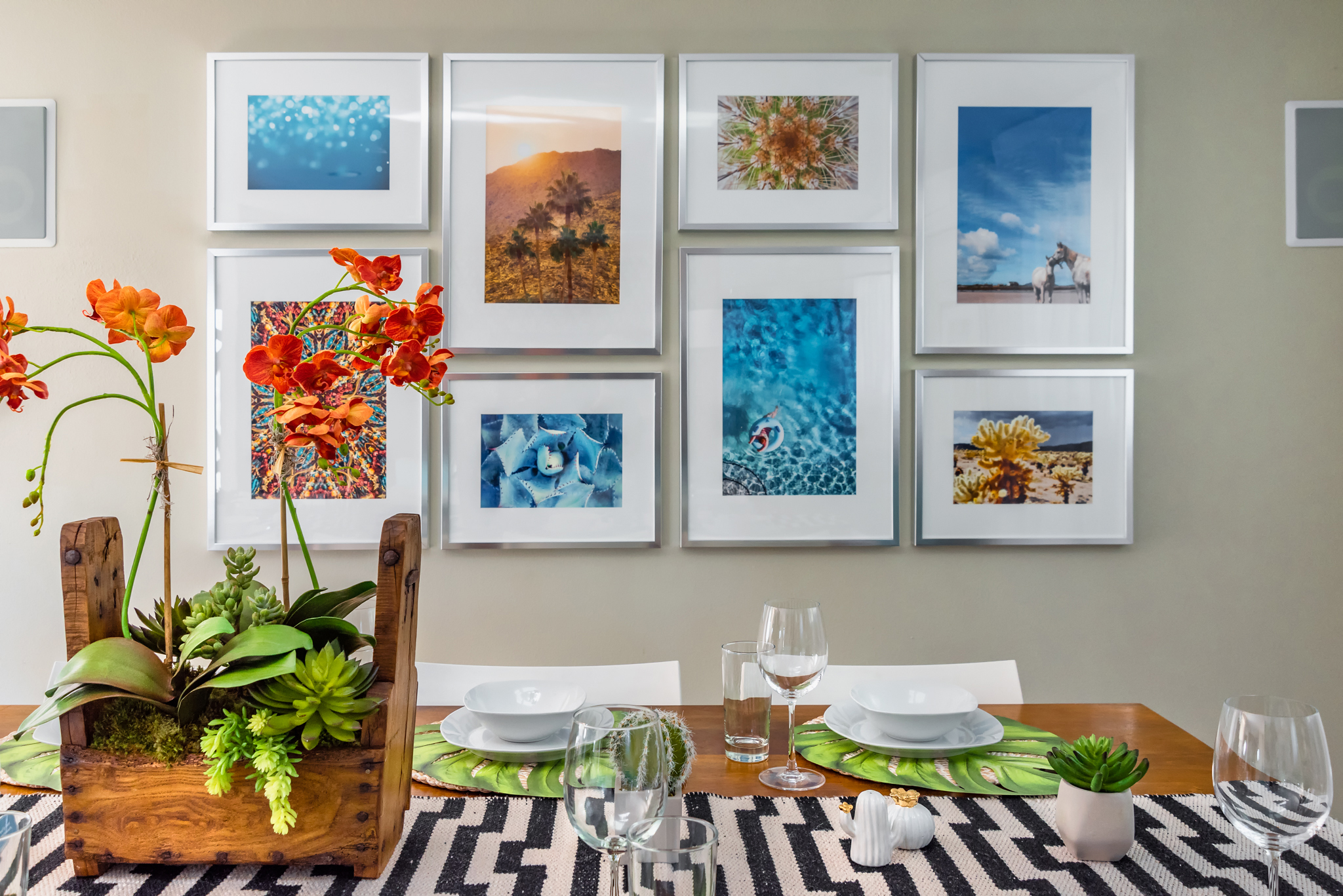 Dining Table with Gallery Wall