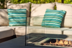 Outdoor Sectional and Fire Table